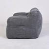 Vynxaria Bean Bag Seats - Gray Tufted Lounge Chair for Adults & Kids - 4 of 4