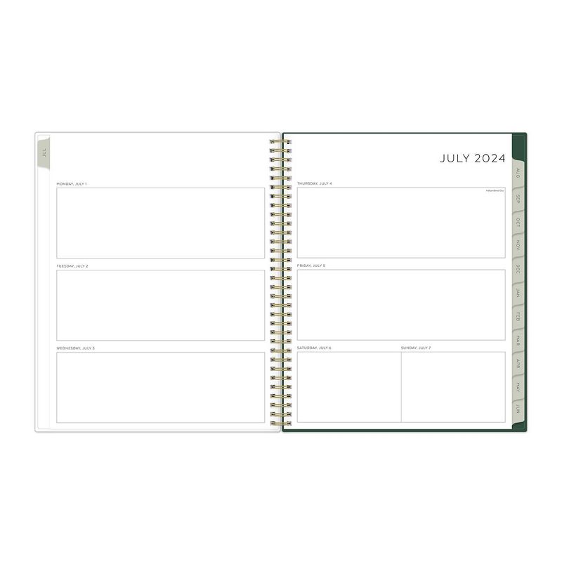 Yao Cheng for Blue Sky 2024-25 Weekly/Monthly Planner 11&#34;x8.5&#34; Wirebound Foliage Green, 6 of 13