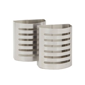 Stockroom Plus 2 Pack Stainless Steel Magnetic Pencil Holder for Desk (3.25 x 1.75 x 3.5 in) Grey - 1 of 4