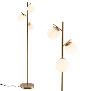 Costway 3-Globe Floor Lamp Modern Freestanding Lamp Living Room w/Foot Switch - 1 of 4