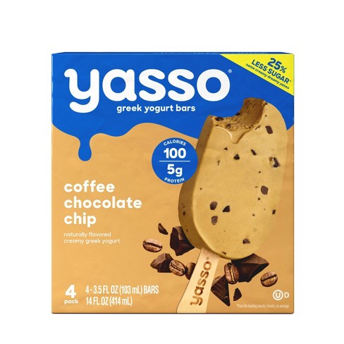 Yasso Frozen Greek Yogurt - Coffee Chocolate Chip Bars - 4ct : Target