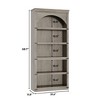 Arched Bookcase 5 Shelf Bookshelf 68.7" Tall Bookcase Farmhouse Curved Storage Rack Bookshelves - 2 of 4