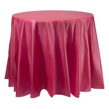 Smarty Had A Party Burgundy Round Disposable Plastic Tablecloths (84") (96 Tablecloths)
