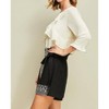 Women's Embroidered Wrap Skort - entro - 2 of 4