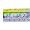 13" Bubble Pop Tie Dye Ruler Pastel Colorway - up&up™: Plastic Fidget Ruler, Stencil, Multicolored - 2 of 3