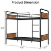Bunk Bed Twin Over Twin Metal Bunkbeds with Ladders and 16.6 Safety Guardrail, Twin Bunk Beds for Kids, Adults and Small Spaces, No Box Spring Needed - 2 of 4