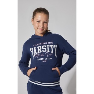 90 Degree By Reflex Girls Fleece Campus Pullover Hoodie - 1 of 3