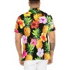 HAPPY BAY Mens Hawaiian Shirts Short Sleeve Button Down Shirt Men's Casual Shirts Holiday Beach Party Shirts for Men M Pineapple, Multicoloured - 2 of 4