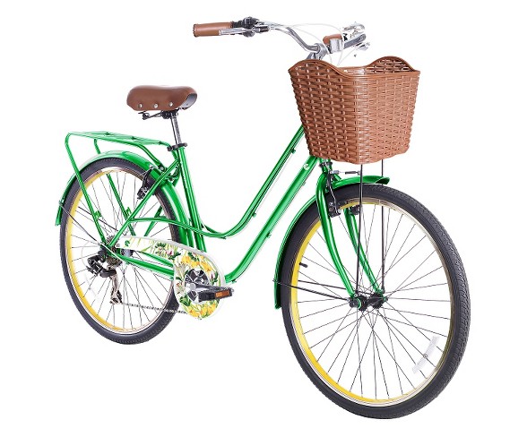 Gama Bikes Women's Avenue 26" 7-Speed Urban Hybrid Commuter - Botanica
