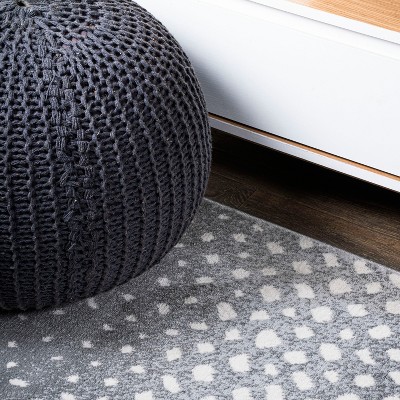 Modern Abstract Antelope 8' x 10' Gray Synthetic Area Rug