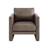 PAGED Accent Chair Modern Living Room Chairs Faux Leather Arm Chair with Coil Spring Seating and Floor Glides for Office - 2 of 4