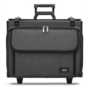 Solo New York Morgan Recycled Rolling Catalogue Briefcase - Black/Gray - 1 of 4