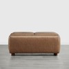 Spruce&Spring Storage Ottoman Bench Rectangle Footrest, Saddle Brown-Faux leather - 3 of 4