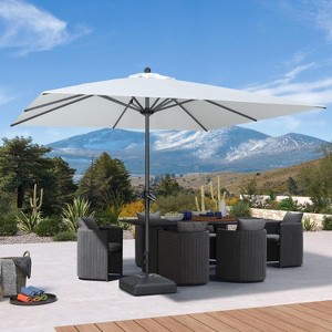 PURPLE LEAF Patio Umbrella Outdoor Table Umbrella Aluminum Frame Market Umbrella Sun Umbrella with 8 Sturdy Ribs - 1 of 4