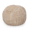 Airsurfer Large Beige Bean Bag Chair Ultra-Comfort Plush Bean Bag Chair Cozy Seating for Living Room Relaxation - 3 of 4