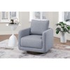 PAGED Modern Boucle Accent Chair Swivel Reading Chair Upholstered Living Room Chair with Wooden Base for Reading Room, Bedroom - 2 of 4