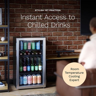 Stainless Steel Compact Undercounter Beverage Refrigerator