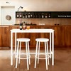 MAYEERTY 47in Counter Height Rectangular Pub Table with Metal Legs and Wood Top Modern Industrial Design White - 2 of 4