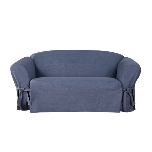 Authentic Denim Loveseat Slipcover Indigo Sure Fit Target