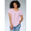 ellos Plus Size Ballet Neck Eyelet Blouse - 4 of 4