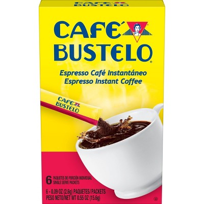 Café Bustelo Instant Espresso Coffee – 30 Single Serve Packets, Dark Roast
