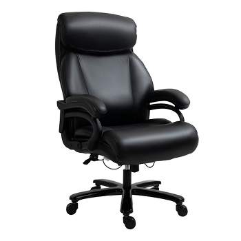 Vinsetto Big and Tall Executive Office Chair 396lbs with Wide Seat, Home High Back PU Leather Chair with Adjustable Height, Swivel Wheels