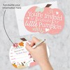 Big Dot of Happiness Girl Little Pumpkin - Shaped Fill-In Invitations - Fall Birthday Party or Baby Shower Invitation Cards with Envelopes - Set of 12 - 2 of 4