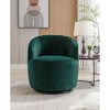Grungis Teddy/Velvet Accent Chair,Swivel Barrel Chair with Wooden Frame,Modern Upholstered Swivel Chair Living Room Chairs for Living Room - 2 of 4