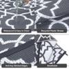 Outdoor Plastic Straw Rug Reversible Portable Rug, UV Resistant Waterproof Outside Carpet for RV Camping Picnic Beach Porch - 3 of 4
