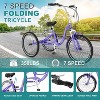 Docred Folding Tricycles, 7 Speed, 20 24 26 Inch 3 Wheel Folding Bikes with Low Step-Through, Foldable Tricycle for Women, Men, Seniors - 2 of 4