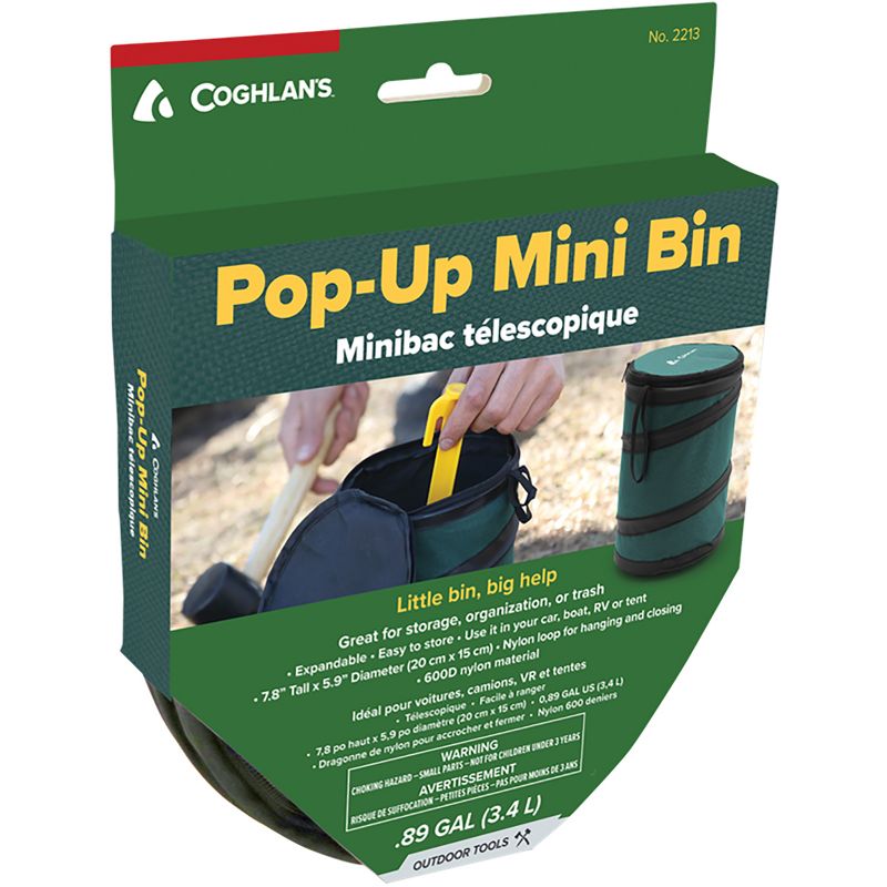 Coghlan's Pop-Up Mini Trash Bin - Green, 1 of 6