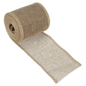 Unique Bargains DIY Wrapping Decoration Soft Burlap Fabric Wired Ribbon - 1 of 4