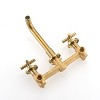 PAGED Bathroom Faucets Wall-Mounted Bathroom Sink Faucet with Classical Cross Design Handles, Faucet for Bathroom Sink - 3 of 4