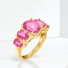Ross-Simons 4.58 ct. t.w. Pink Topaz 5-Stone Ring in 18kt Gold Over Sterling - 4 of 4