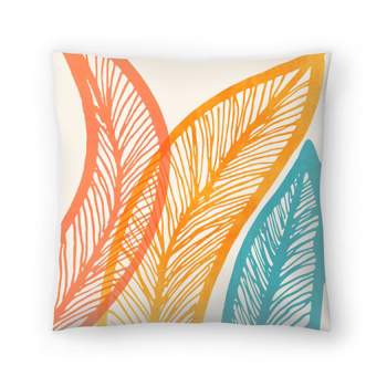 Large Leaf Study Iii By Modern Tropical Throw Pillow - Americanflat Botanical