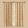 Collections Etc Elegant Leaf Embroidered Rod Pocket Top Curtain Panel - 2 of 3