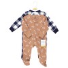 Hudson Baby Infant Boys Thermal Zipper Sleep and Play 2pk, Football - 2 of 4
