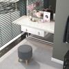 NicBex Storage Bench Storage Ottoman Round Stool Chair with Cushioned Top for Bedroom, Entryway - 4 of 4