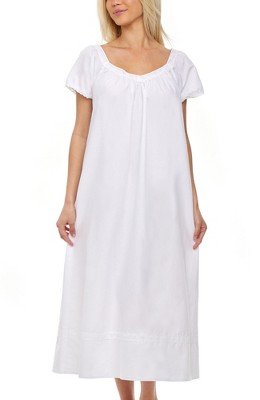 100% Cotton Short Sleeve Mid-Length Night Gown - Butterfly Dreams