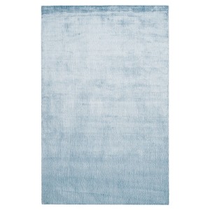 Dream Blue Solid Woven Area Rug - (6