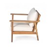 Christopher Knight Home Iris Mid-Century Modern Patio Acacia Wood Lounge Chair with Water-Resistant Cushion, Teak - 4 of 4