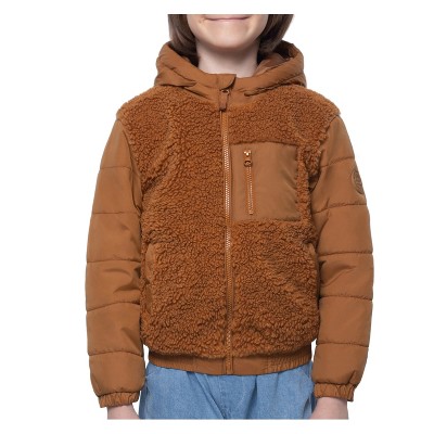 Rokka&Rolla Boys’ High Pile Fleece Bomber Jacket