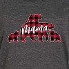 Women's - Instant Message - Buffalo Plaid Mama Bear With Cubs Christmas Graphic T-shirt Dress - 2 of 4
