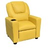 LOVMOR Kids Recliner Chair, Kid Upholstered Couch with Cup Holder, Footrest&Backrest, Toddlers Velvet Recliner w/ Headrest&Footrest - 3 of 4