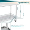 Stainless Steel Table, Heavy-Duty Metal Commercial Prep Table with Open Storage Racks for Restaurant Kitchens, Home, Hotels, Food Preparation - 3 of 4