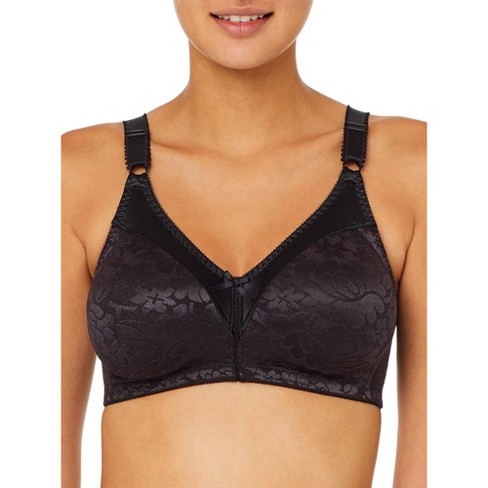 Bali Double Support Wirefree Bra, Black, 42D at  Women's Clothing  store