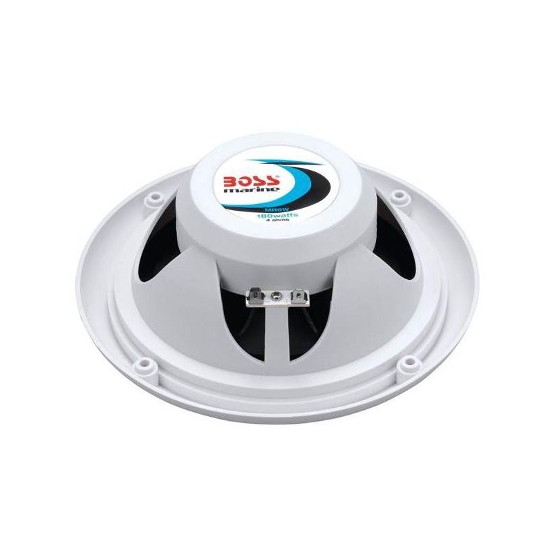 Boss Audio MR6W 6.5" 180W Dual Cone Marine/Boat Speakers Stereo, White (8 Pack), 4 of 7