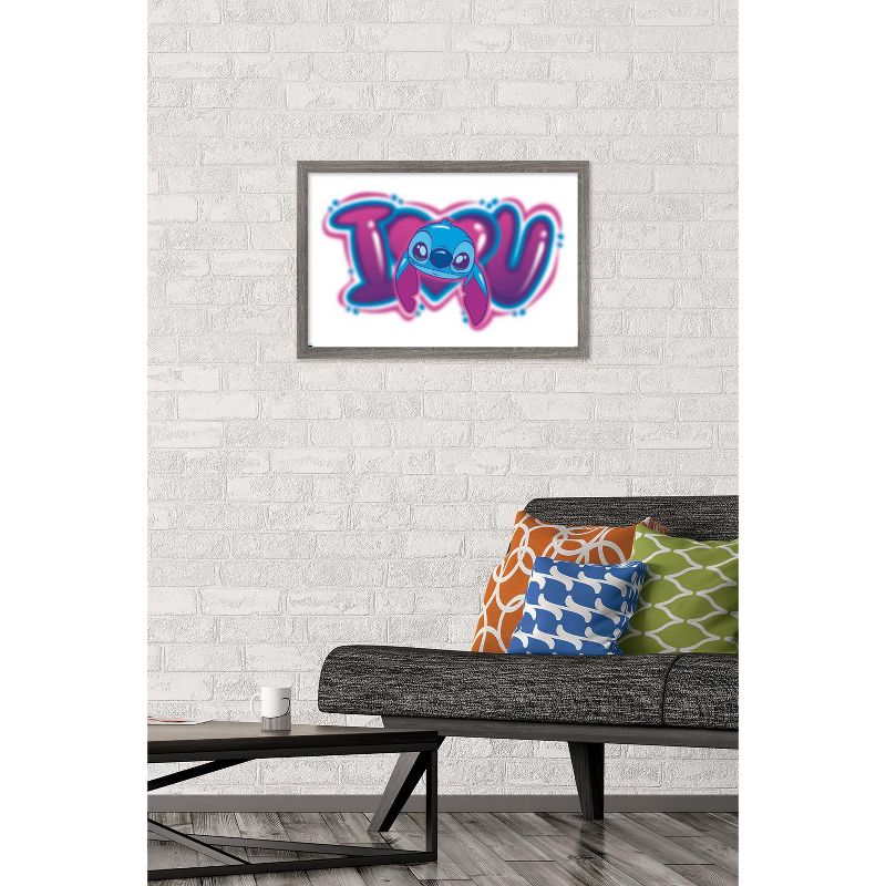 Trends International Disney Lilo and Stitch - I Heart You Framed Wall Poster Prints, 2 of 7