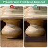 Unique Bargains Square Rubber Anti Slide Furniture Coasters Cups for Sofa Chair 4 Pcs - 3 of 4