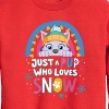 Boys' - Paw Patrol - Just A Pup Who Loves Snow Graphic Long Sleeve Fleece Sweatshirt - 2 of 4